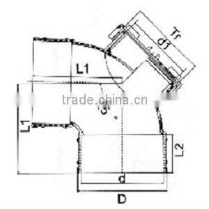 plastic 90 elbow big back door BS /plastic elbow /plastic elbow 90