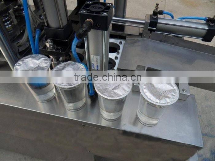 Plastic Cup Full Automatic Thermoforming,Filling ,Sealing and Cutting all-in-one monobloc machine