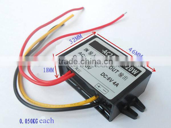 ac-dc power supply module 5v buck module AC24V turn DC5V 24V AC to DC 5V4A3A2A1A