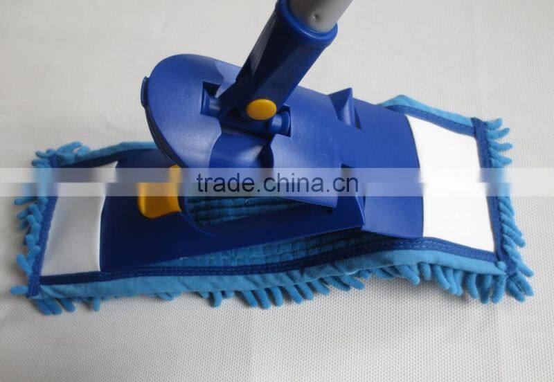 Scalable Long Handle Flat Floor Mop With Chenille Mop Head