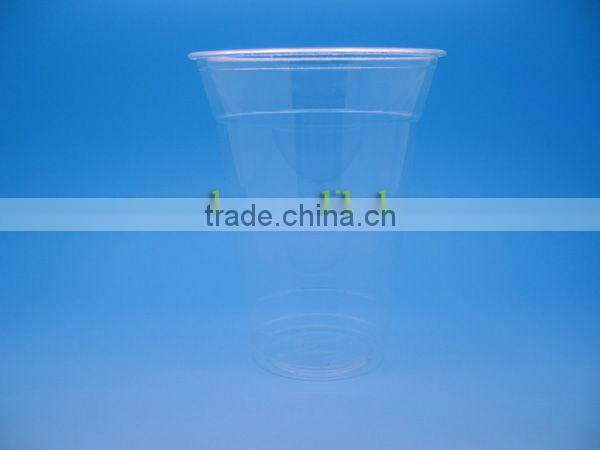 PLA Cold Drink Cups 300ml of polylactide Raw Material/eco cold drink cup with straw