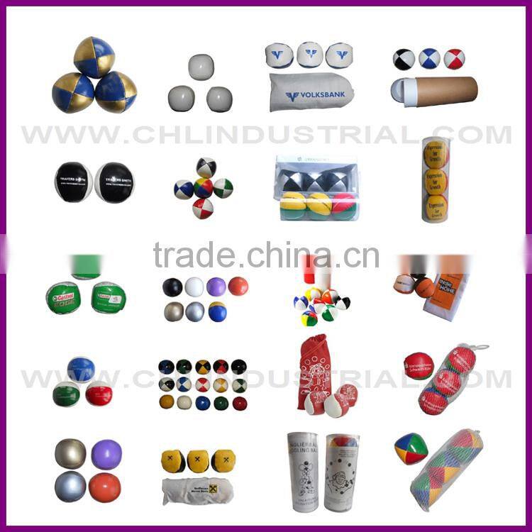 Beach color jugglery ball set with cotton pouch