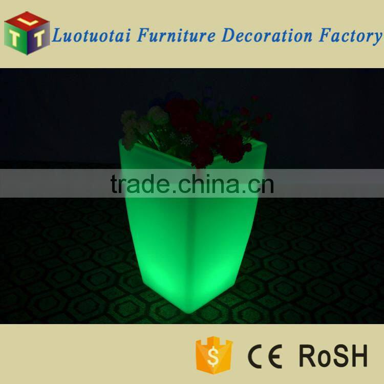 Waterproof LED garden furniture battery operated illuminated LED flower pot planter