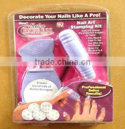 Nail art stamping kit, salon express