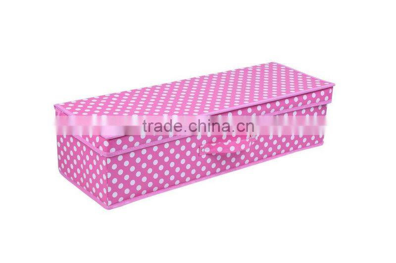 Underbed Storage Box, Pink Background and White Dots