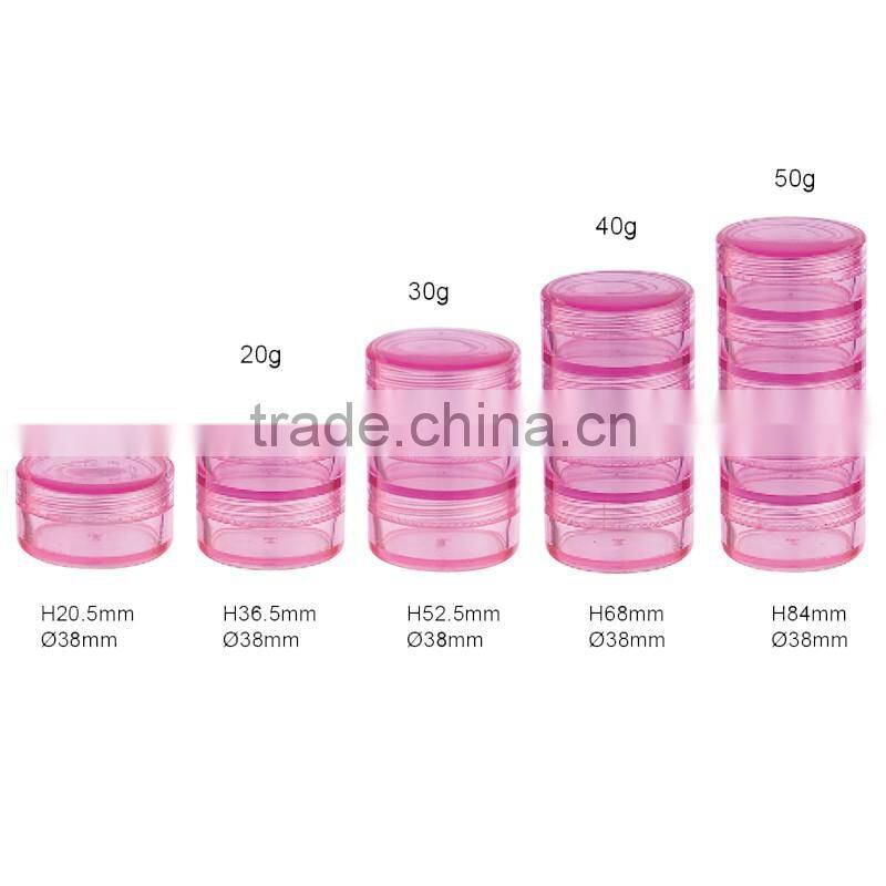 Potable packaging multi-layer plastic cosmetic jar