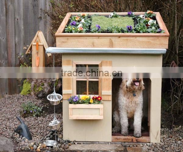 Wooden Dog House With Garden Roof