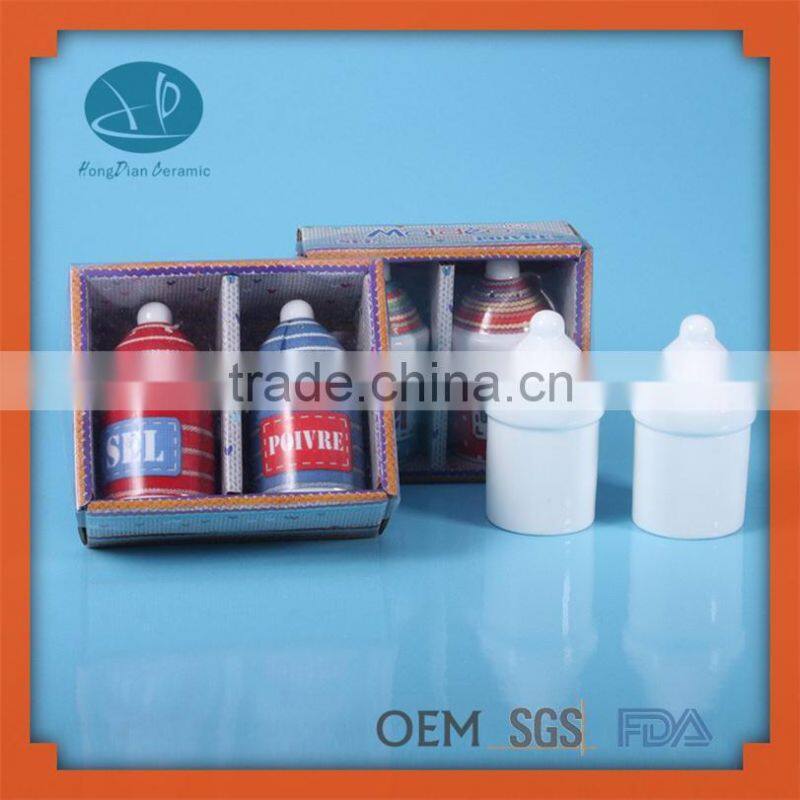 Delicious small cupcake custom salt and pepper shakers,Mill Ceramic Grinder Shaker Spice Salt Jar Pot