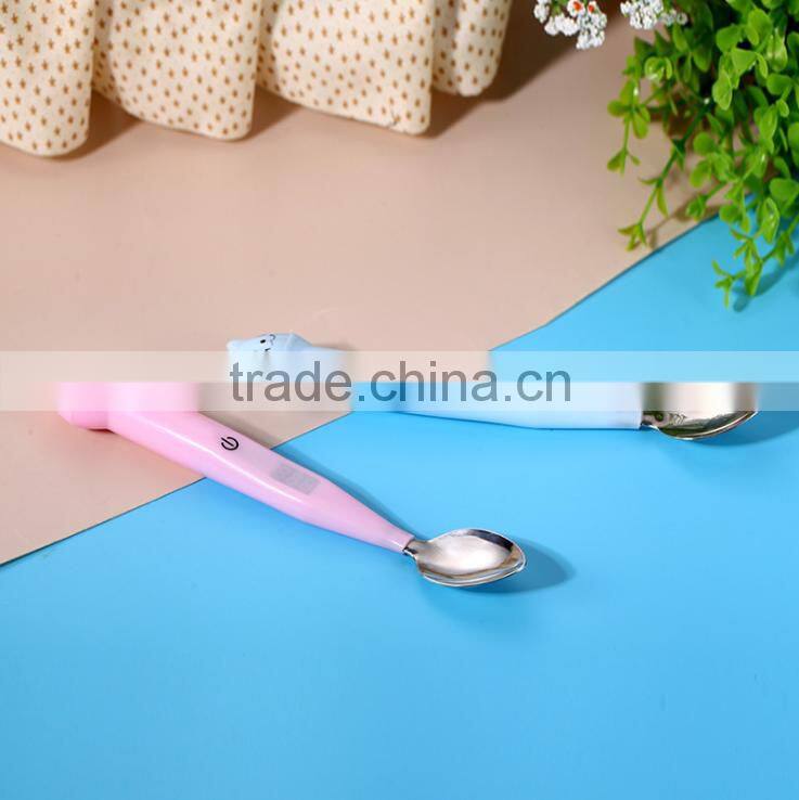 Creative Smart LED Thermometric Spoon, 304 Stainless Steel Spoon For Baby Use