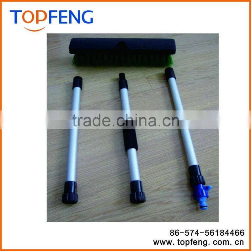 Garden Hose Adjustable Wash Brush With On/Off Bristle Brush