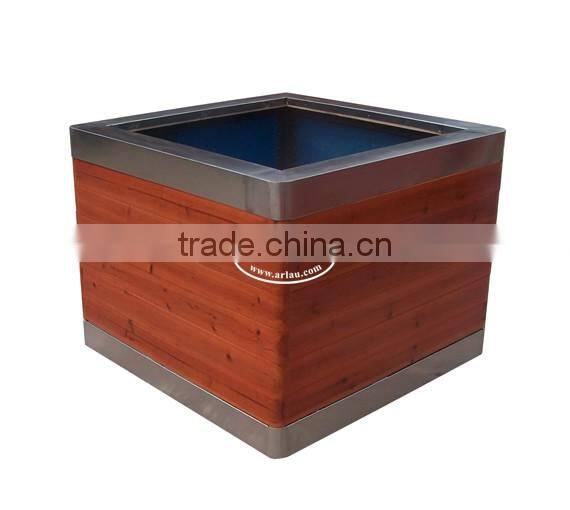 Best selling wood planter/ wood home flower pot/ wooden gardening pots for trees and flower