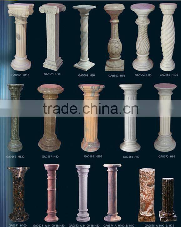 Wedding decoration hand carving marble pillars,marble roman column