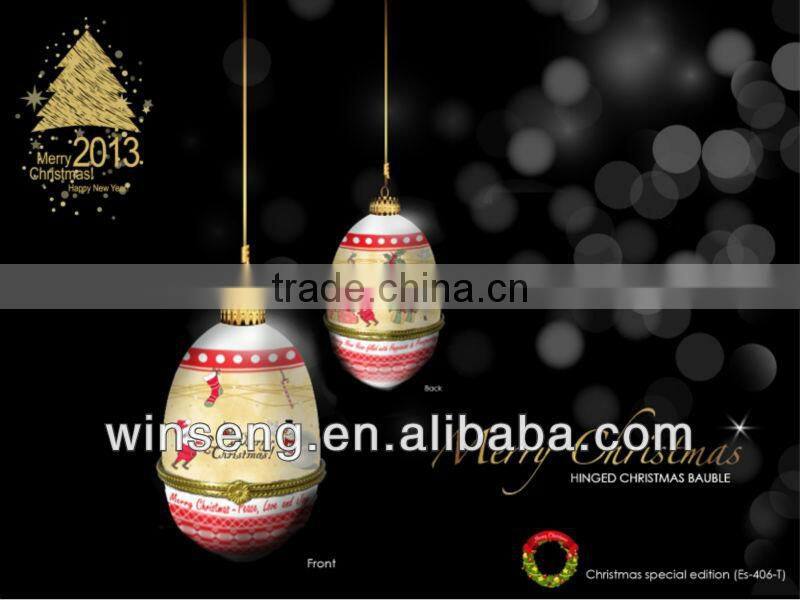 Wholesale Porcelain Egg-shaped Trinket box ornaments
