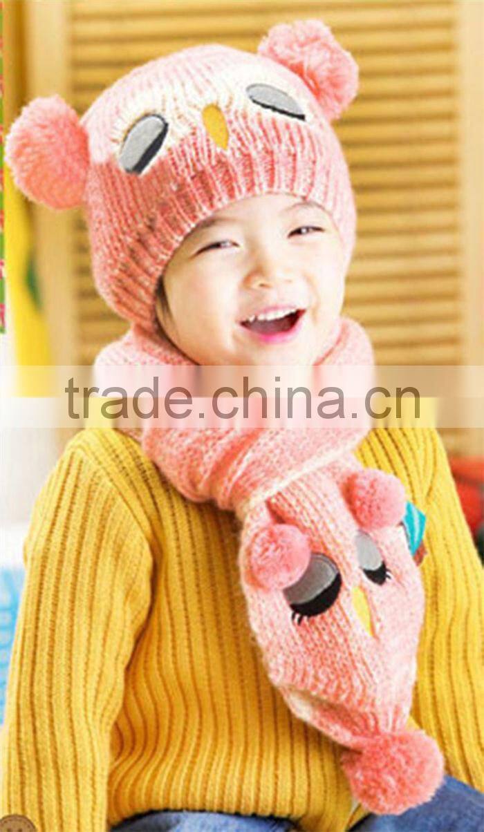 Portable Popular Set Winter Baby Hat Boy Girl Kids Warm Hat Cap