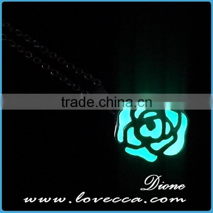 Magic Round Fairy Locket Glowing In The Dark Pendant Necklace Gift Luminous Vintage Necklaces