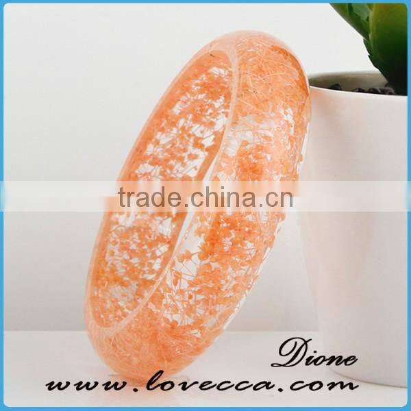 Beautiful Handmade Real Flower Resin Bangle