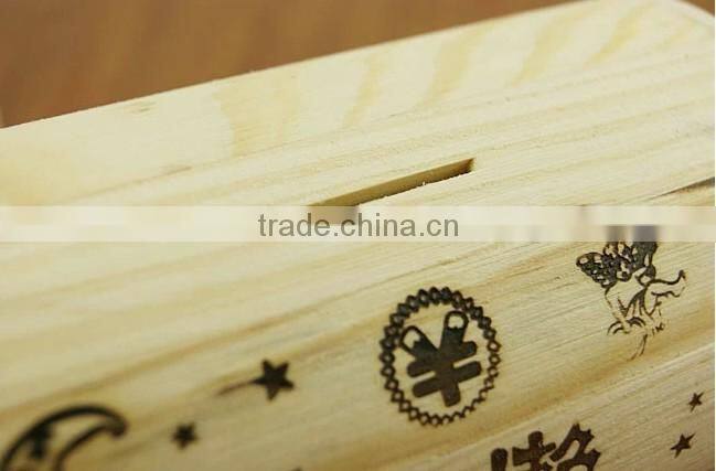 printing kinds of style wooden popular money box