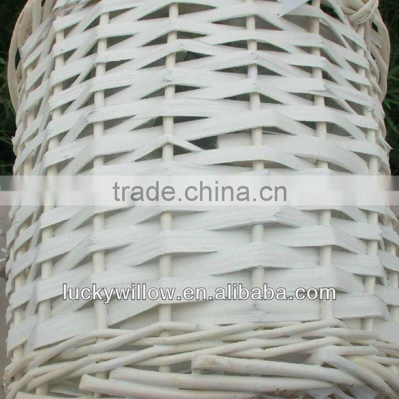 willow woven white wicker garden basket
