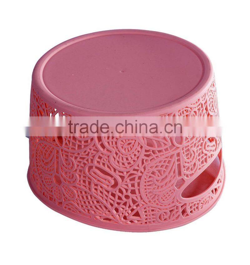 Lace Design Plastic Basket, Lace baskets, Plastic Round shape basket