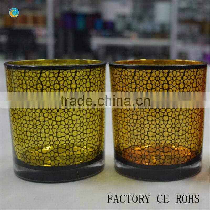 golden wholesale jar candles with luxurious candles