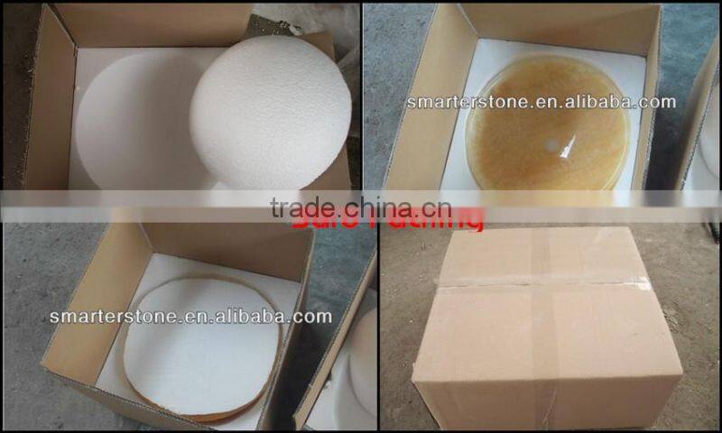 Unique snow white granite green bowl