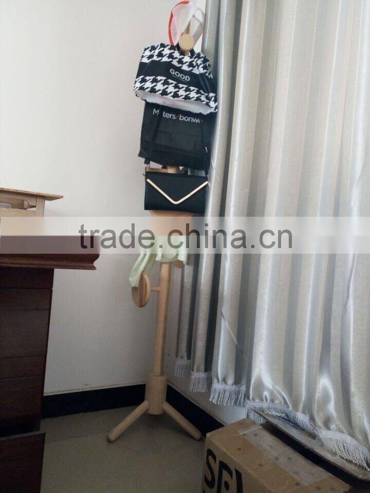 Wooden Clothes Drying Rack Stand Coat Rack Bag Rack Modern Design