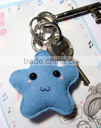 alibaba express hot sale high quality decorative new products fabric eco friendly felt key chain ring made in china