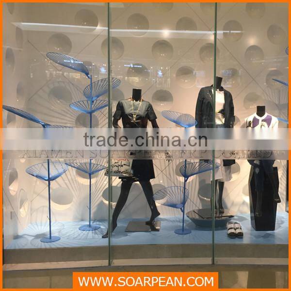 Modern abstract metal tree sculpture window display props