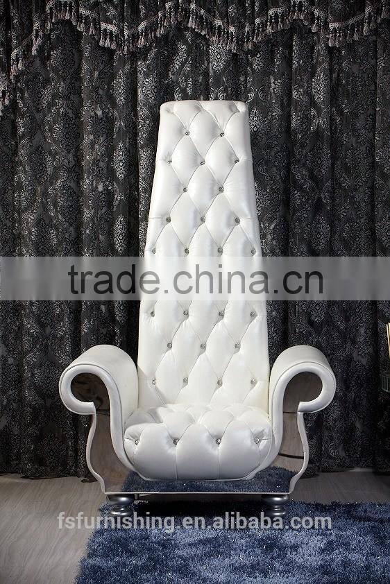 JR040 Wholesale Cheap king and queen chairs antique high button back chairs