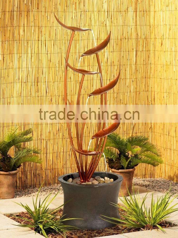 Tiered Leaves Outdoor Garden Fountain