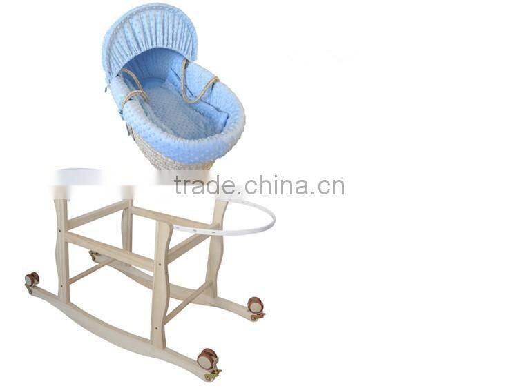 Portable Handheld Baby Crib Bedding Set The Straw Baby Cot with Wheels Cradle Bed