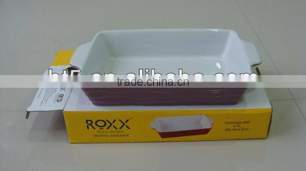 Ceramic Colorful Nice Oven Oblong Baking Tray