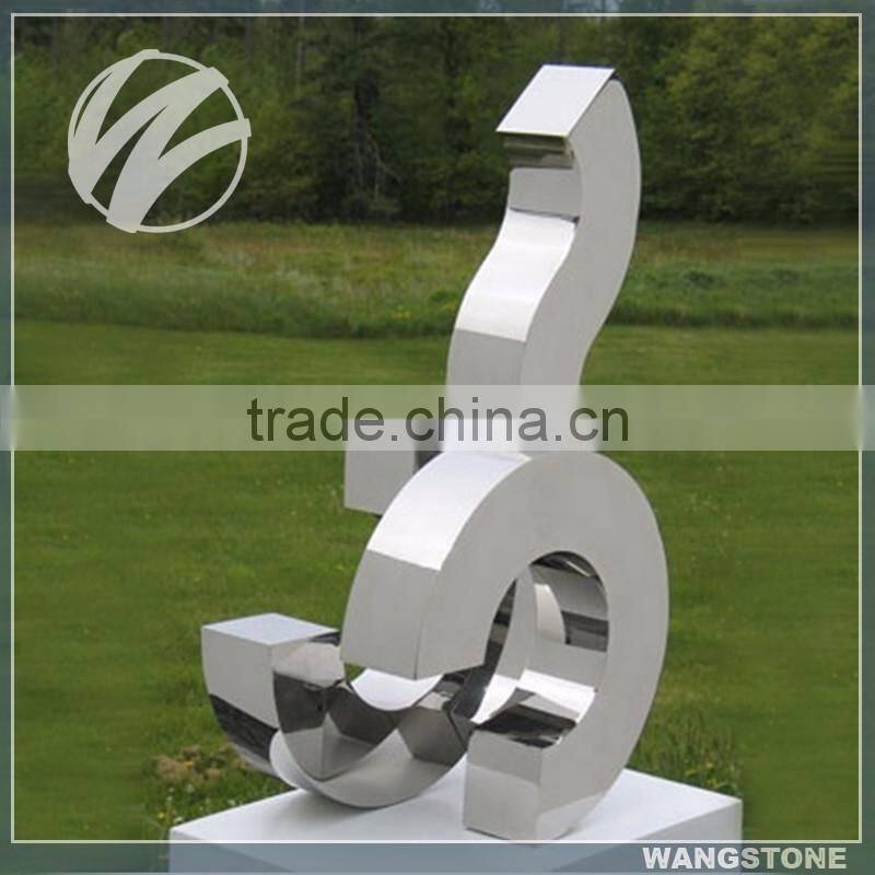 Modern abstract stainless steel garden statues