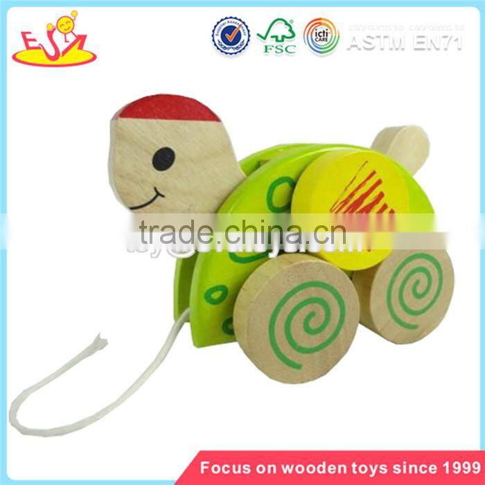 Wholesale educational wooden pull car toy new product baby wooden pull car toy W05B054