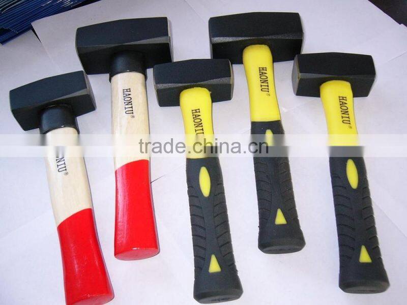 drop forging stoning hammer head with wooden handle