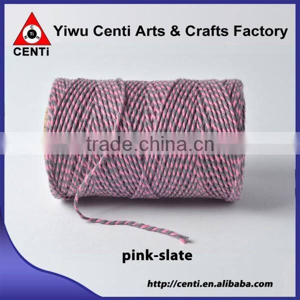 Quality pink and black coloured original cotton bakers twine double colour bakers twine