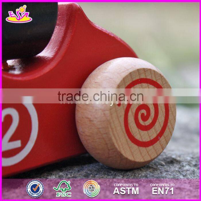 2017 New design kids funny animals wooden toy cars W04A333