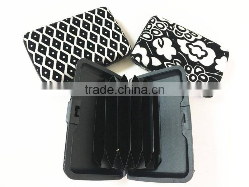 Flocking leather & Aluminium Business Credit Card Holder RFID wallets