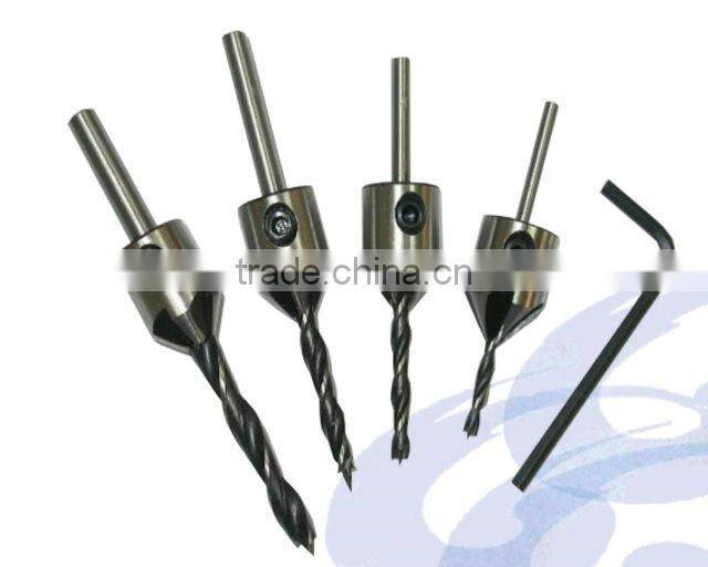 HSS Countersink Drill Bit Set with hexkey for Woodworking Tools