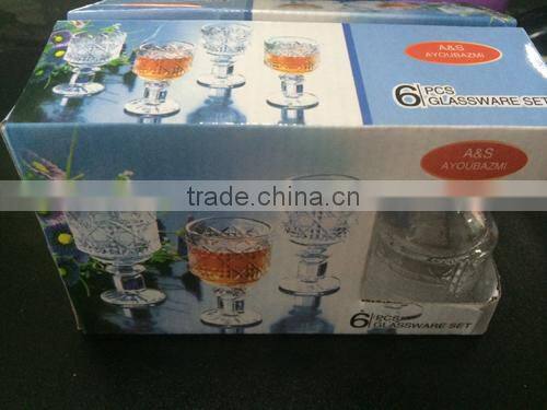 6pcs wine glassware set