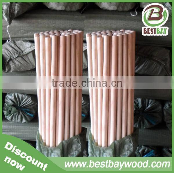 Made in China wood broom stick with Italian screw export to Saudi Arabia