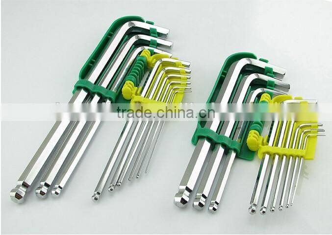 BERRYLION CRV steels 9pcs hex key wrench long arm leng set with polished design