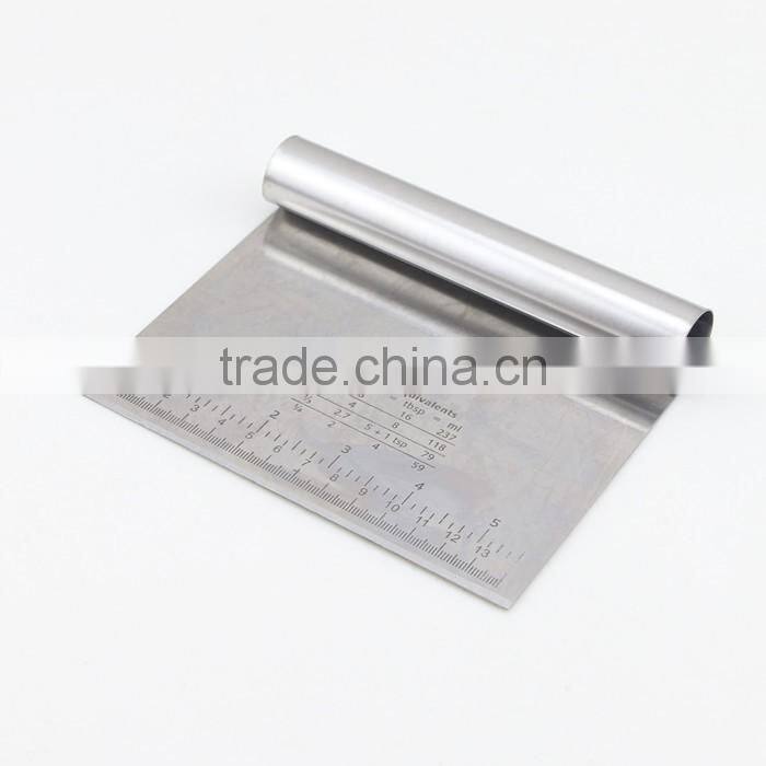 Hot Sale Stainless Steel Polished Dough Cutter Chopper Multipurpose Scraper Kitchen Tool