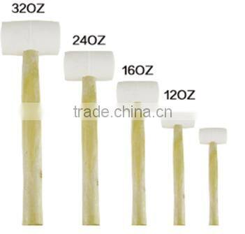 wood handle white rubber hammer american typ