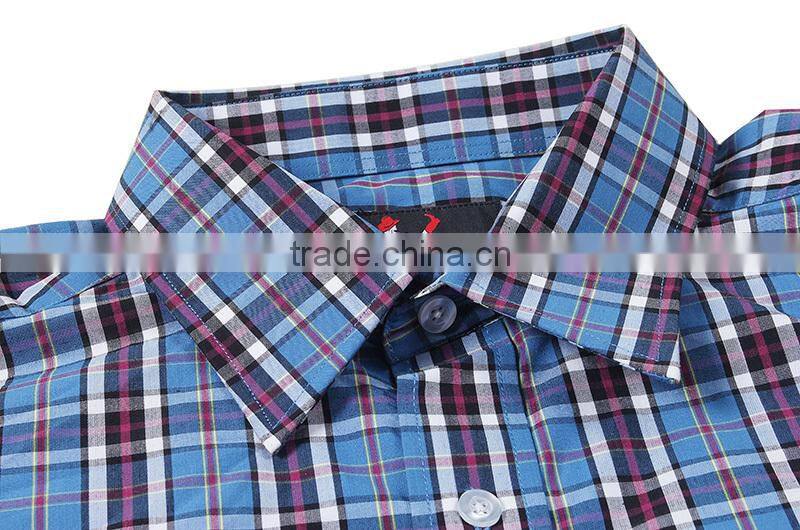 Wholesale Manufacture 100% Cottton Grid Shirt