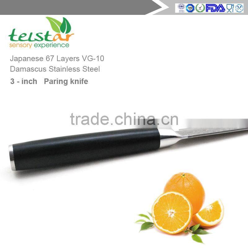 2017 new technology 3.5 inch Paring Knife Japanese VG10 Super Steel 67 Layer High Carbon Stainless Steel Razor Sharp