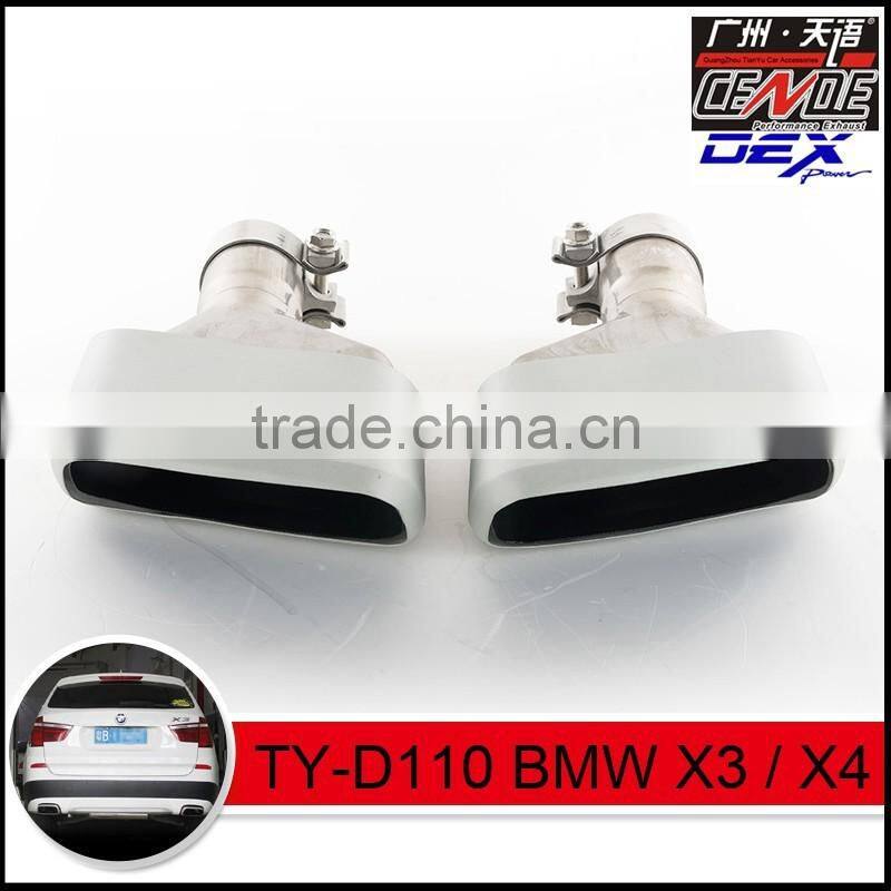 auto tuning ss304 exhaust tips in exhaust pipe for BMW x3 x4 x5 x6