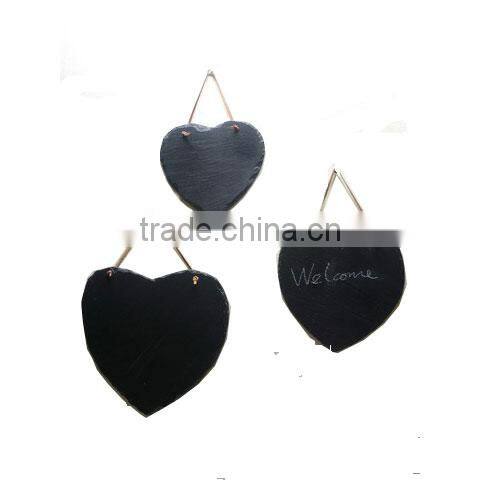 Wholesale heart shape blackboard natural slate blackboard