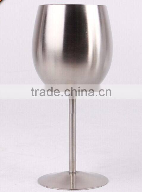 8oz stainless steel wine cup metal silver goblet for america