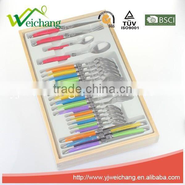 WCJ851 Wholesale Large Cutlery Set Plastic Spoon Fork Steak Knife and Cheese Knife Cutlery Set